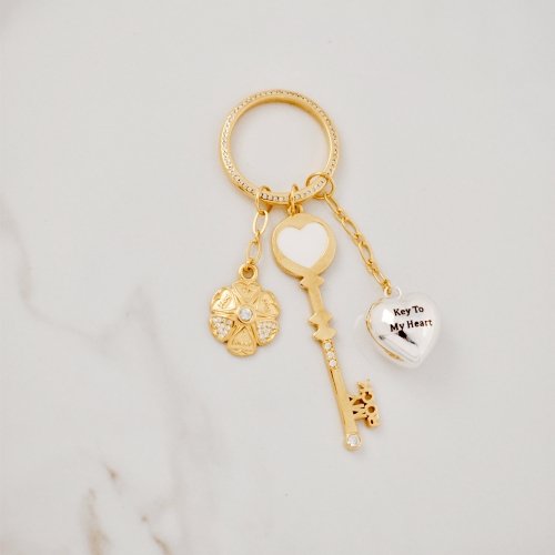 Sterling Silver Key, Heart Bola, Ring and Charm - Minkaa Daisy