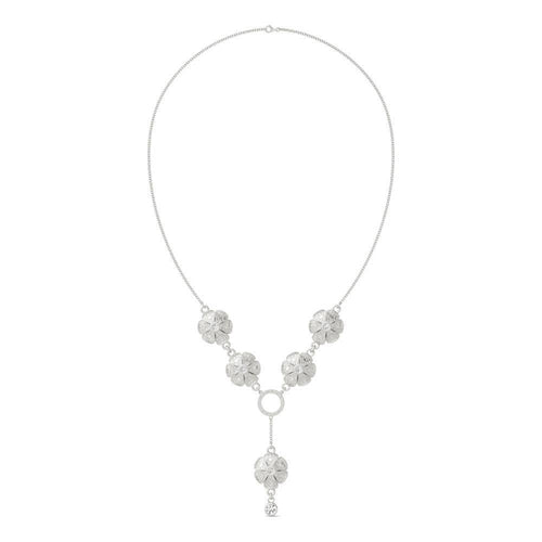 Sterling Silver Micro Crackle Vine Necklace - Minkaa Daisy