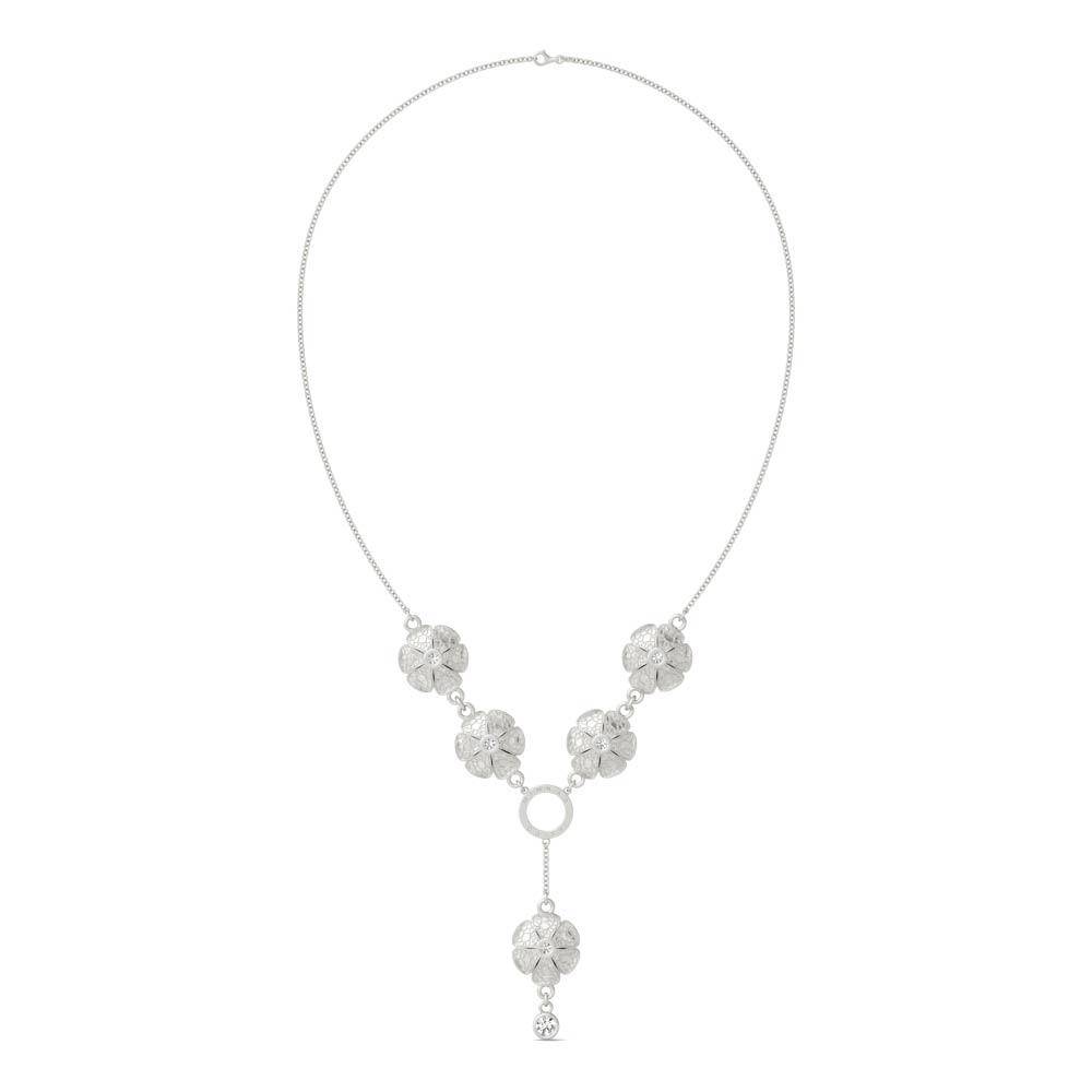 Sterling Silver Micro Crackle Vine Necklace - Minkaa Daisy