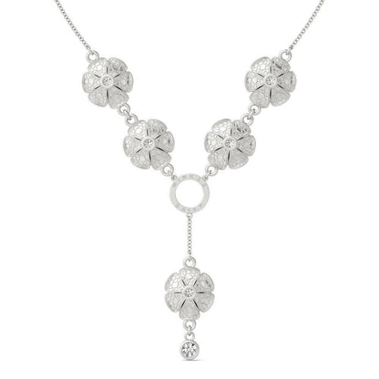 Sterling Silver Micro Crackle Vine Necklace - Minkaa Daisy