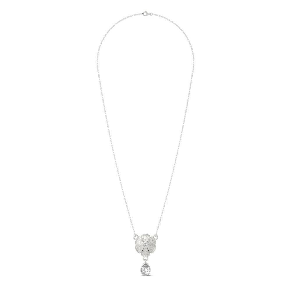 Sterling Silver Passionate & Pear Daisy Necklace - Minkaa Daisy