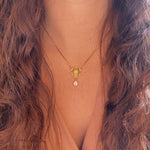 Sterling Silver Passionate & Pear Daisy Necklace - Minkaa Daisy