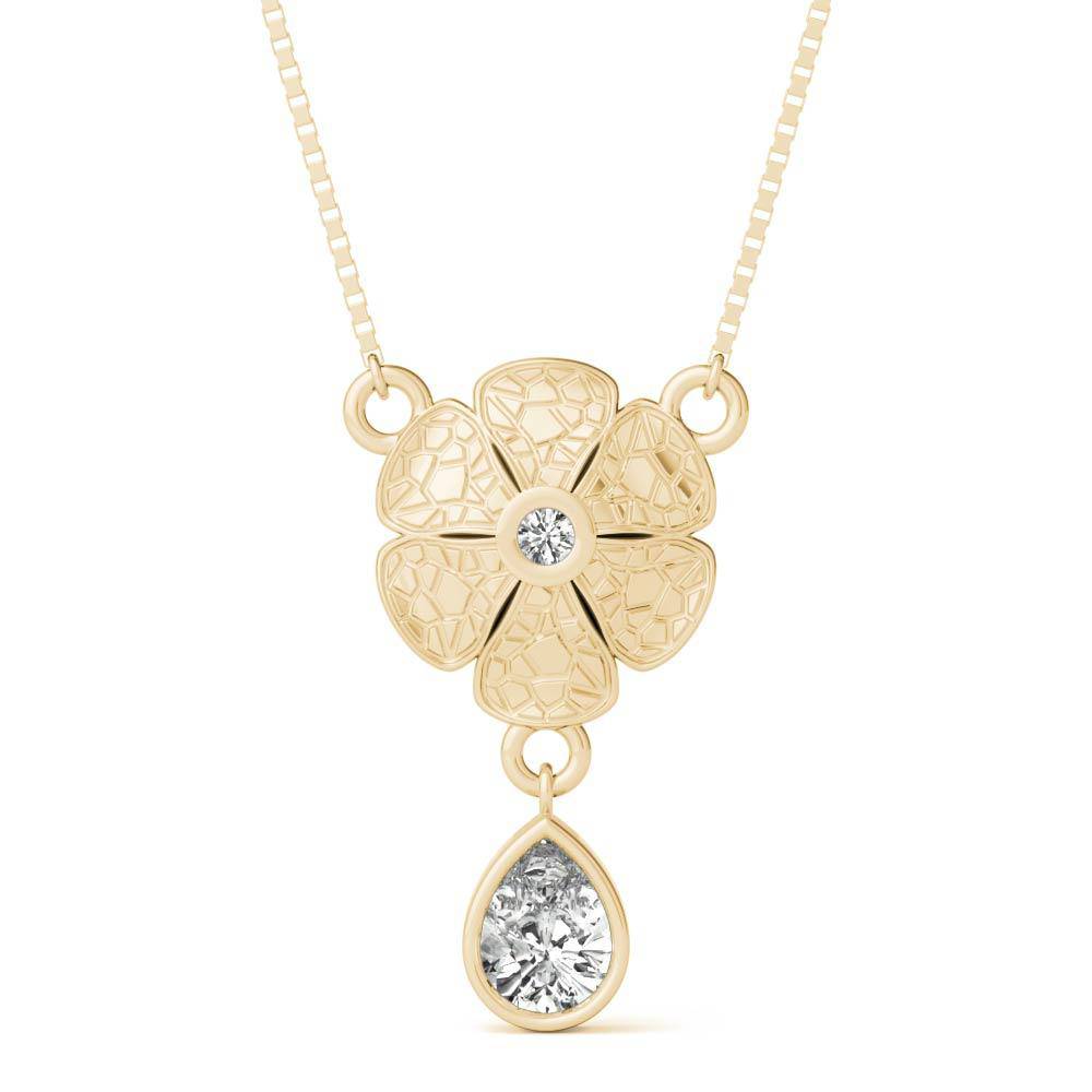 Sterling Silver Passionate & Pear Daisy Necklace - Minkaa Daisy