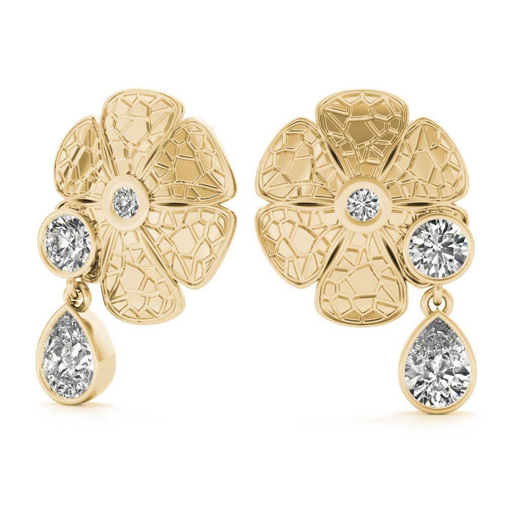 Sterling Silver Passionate & Pear Dazzling Daisy Stud Earring - Minkaa Daisy